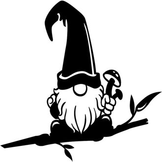 Santa Met Paddestoelen Muursticker Mooie Sprookje Kinderkamer Babykamer Home Decor Schakelaar Sticker Diy Art Mural #598 42x42cm