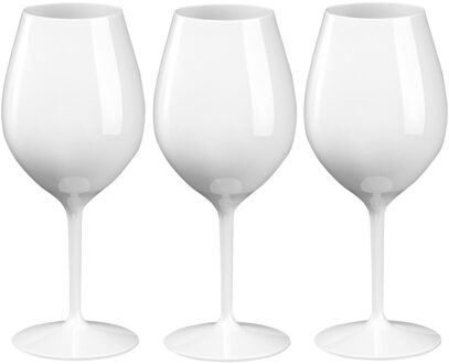 Santex 10x Witte of rode wijn wijnglazen 51 cl/510 ml van onbreekbaar wit kunststof