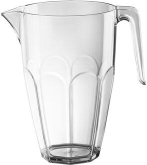 Santex 1x Bier pitcher/schenkkan van onbreekbaar transparant kunststof - Schenkkannen