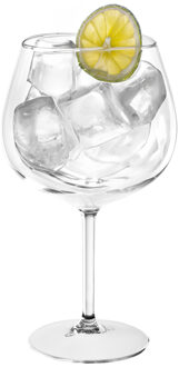 Santex 1x Gin tonic ballon glazen transparant 860 ml van onbreekbaar kunststof