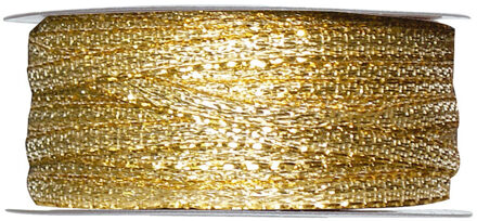 Santex 1x Hobby/decoratie metallic gouden sierlinten 3 mm x 25 meter