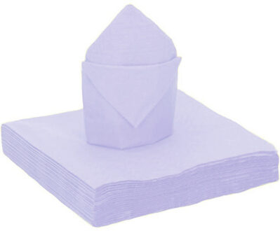 Santex 20x stuks feest servetten lila paars - 40 x 40 cm - papier