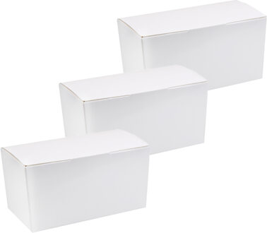 Santex Cadeaudoosje/bonbondoosje - 11 x 5 cm - Bruiloft bedankje - 100x stuks - wit - 125 gram
