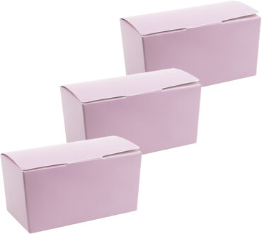 Santex Cadeaudoosje/bonbondoosje - 11 x 5 cm - Bruiloft bedankje - 50x stuks - lila paars - 125 gram