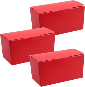 Santex Cadeaudoosje/bonbondoosje - 11 x 5 cm - Bruiloft bedankje - 50x stuks - rood - 125 gram