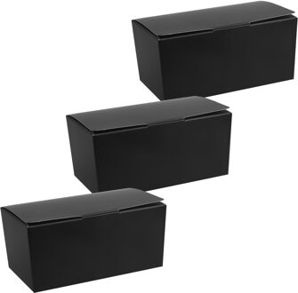 Santex Cadeaudoosje/bonbondoosje - 12 x 6 cm - Bruiloft bedankje - 100x stuks - zwart - 250 gram