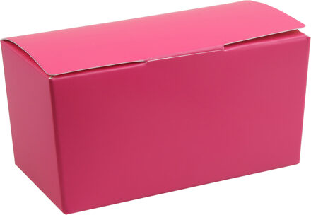 Santex cadeaudoosje/bonbondoosje - 12 x 6 cm - Bruiloft bedankje - 25x stuks - fuchsia/roze - 250 gram - Cadeaudoosjes