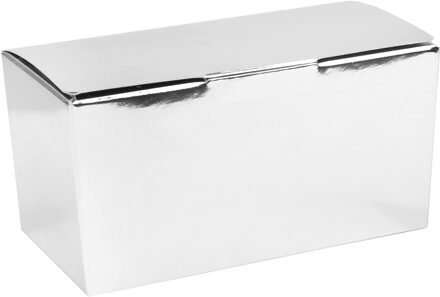 Santex Cadeaudoosje/bonbondoosje - 12 x 6 cm - Bruiloft bedankje - 25x stuks - zilver - 250 gram