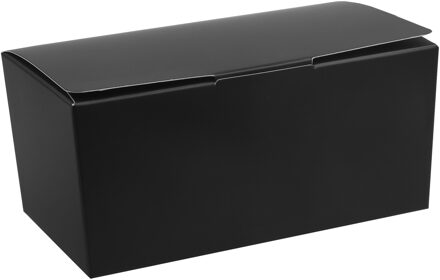 Santex Cadeaudoosje/bonbondoosje - 12 x 6 cm - Bruiloft bedankje - 25x stuks - zwart - 250 gram