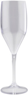 Santex Champagne/prosecco flutes glazen transparant 150 ml van onbreekbaar kunststof