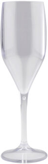 Santex Champagneglazen/prosecco flutes - van onbreekbaar kunststof - transparant - 150 ml - Picknick