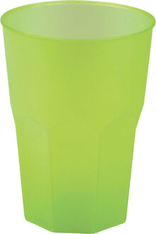 Santex Drinkglazen frosted - groen - 6x - 420 ml - onbreekbaar kunststof - Feest/cocktailbekers