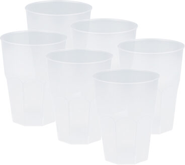 Santex Drinkglazen frosted - transparant - 36x - 300 ml - onbreekbaar kunststof - Feest/cocktailbekers