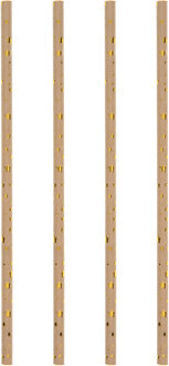 Santex Drinkrietjes - papier - 40x - bruin/goud - 19,5 cm - rietjes