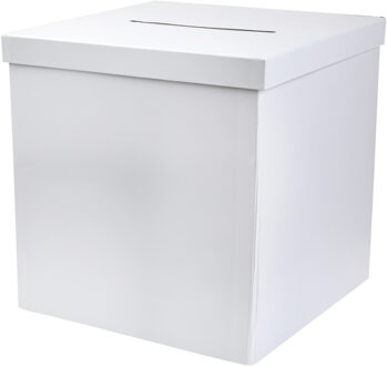 Santex Enveloppendoos basic - Bruiloft - wit - karton - 20 x 20 cm - box voor cadeau enveloppen