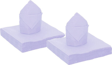 Santex Feest servetten - 80x stuks - lila - 40 x 40 cm - papier