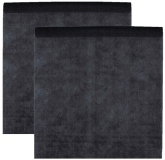 Santex Feest tafelkleed op rol - 2x - zwart - 120 cm x 10 m - non woven polyester