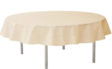 Santex Feest tafelkleed/tafellaken rond - ivoorwit - 240 cm - non woven polypropyleen stof