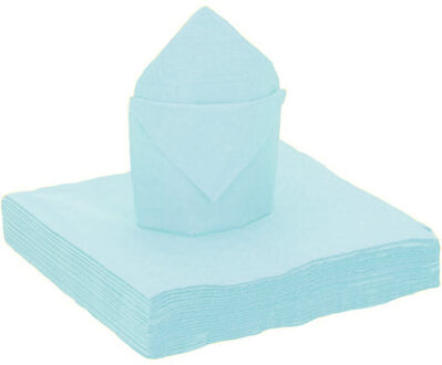 Santex Feestservetten - 20 stuks - lichtblauw - 40 x 40 cm - papier