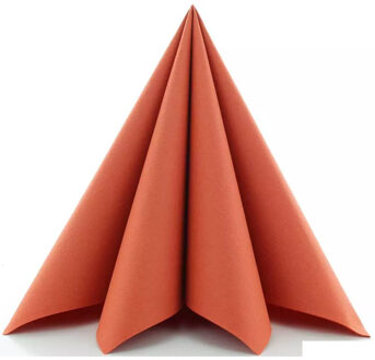 Santex Feestservetten - 20 stuks - terracotta - 40 x 40 cm - papier Terracotta bruin