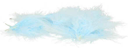 Santex Hobby knutsel veren - 20x - lichtblauw - 7 cm - sierveren - decoratie