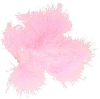 Santex Hobby knutsel veren - 20x - roze - 7 cm - sierveren - decoratie