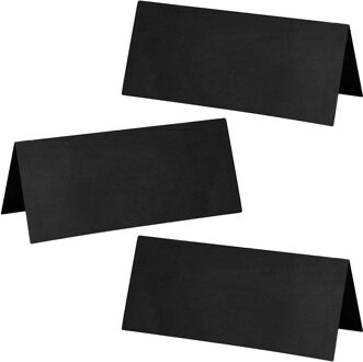 Santex Naamkaartjes/plaatskaartjes - Bruiloft - zwart - 50x stuks - 7 x 3 cm