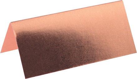 Santex Naamkaartjes/plaatskaartjes metallic - Bruiloft - rose goud - 10x stuks - 7 x 3 cm