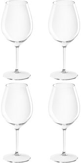 Santex onbreekbaar wijnglas - 4x - transparant - Trittan kunststof - 510 ml - camping - outdoor