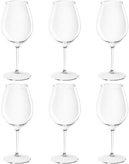 Santex onbreekbaar wijnglas - 8x - transparant - Trittan kunststof - 510 ml - camping - outdoor