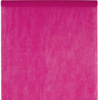 Santex Tafelkleed op rol - polyester - fuchsia roze - 120 cm x 10 m - Feesttafelkleden