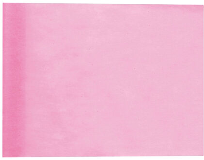 Santex Tafelloper/decoratie stof - op rol - lichtroze - 30 cm x 10 m - non woven polyester