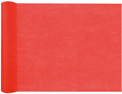 Santex Tafelloper op rol - rood - 30 cm x 10 m - non woven polyester