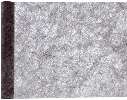 Santex Tafelloper op rol - zwart - 30 x 500 cm - non woven polyester