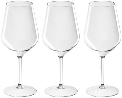 Santex Wijnglas - 10x - onbreekbaar kunststof - 47 cl - 470 ml - witte en rode wijn glazen