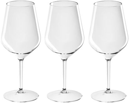 Santex Wijnglas - 12x - onbreekbaar kunststof - 47 cl - 470 ml - witte en rode wijn glazen