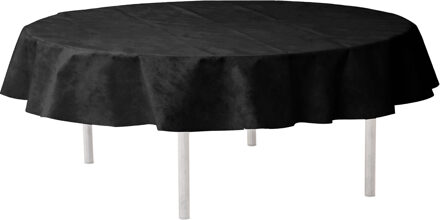 Santex Zwart rond tafelkleed/tafellaken 240 cm non woven polypropyleen - Tafellakens