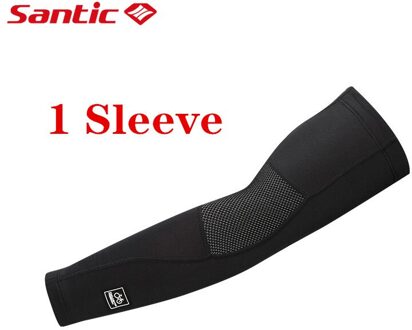 Santic Fitness Arm Warmers Winter Thermische Running Elleboog Pads Outdoor Sport Mouwen Comfortabel Ademend Fietsen Arm Covers zwart of 1 / L