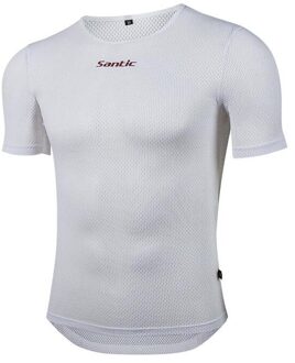 Šantić Mens Zomer Fietsen Vest Wit Riding Ondergoed Sneldrogende Ademend Fiets Korte Mouwen Running Fitness Vest Ivoor / L/xl