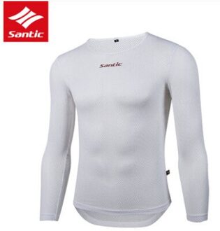 Šantić Mens Zomer Fietsen Vest Wit Riding Ondergoed Sneldrogende Ademend Fiets Korte Mouwen Running Fitness Vest wit / Xxl