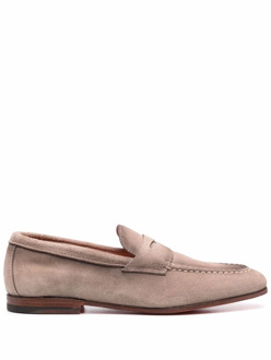 Santoni Beige Vintage Suede Moccasin Santoni , Beige , Heren - 42 Eu,40 1/2 Eu,44 Eu,41 Eu,43 EU