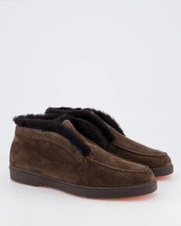 Santoni Dames fortune fur loafer - maat 36 Bruin