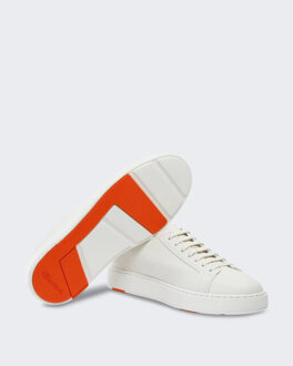 Santoni Heren biking sneaker - maat 43 Wit