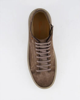 Santoni Heren dump high sneaker - maat 42 Beige