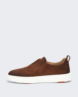 Santoni Heren victor sneaker nubuck Bruin - 42