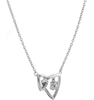 'Santorini' Dames 925 Sterling Zilveren Ketting - Zilver ZK-7570