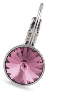 Santorini Oorbellen met Tsjechisch Kristal 42-NF7O-3P08 voor Vrouwen Roze