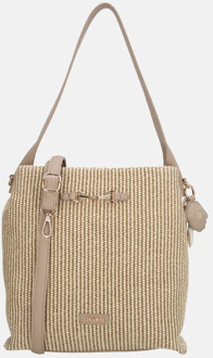 Santorini schoudertas M taupe