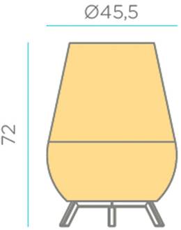 Saona LED vloerlamp met accu-lichtbron licht hout