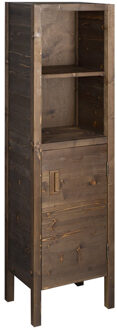 Sapho Badkamerkast Sapho Brand 40x140x30 cm Gebeitst Sparrenhout Bruin
